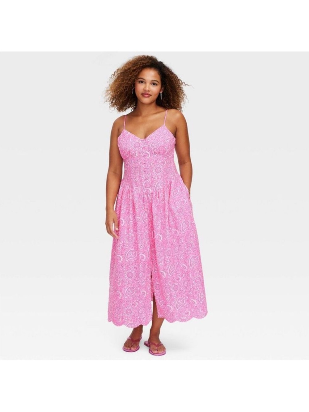 Roller Rabbit Pink Paisley Midi Sundress